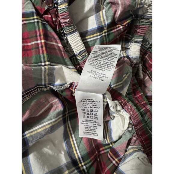 Pottery Barn Plaid King Fitted Bed Sheet Cotton - Picture 5 of 6